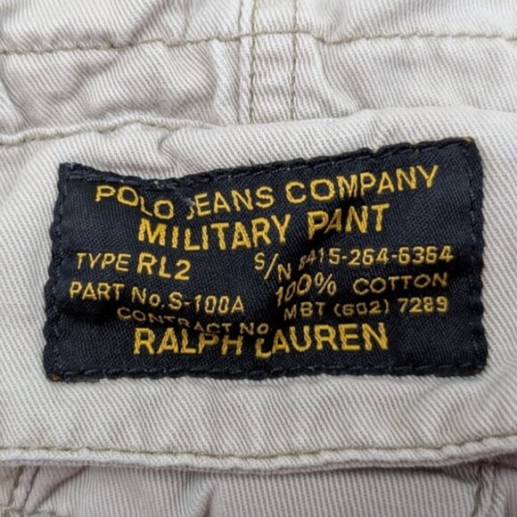 POLO JEANS COMPANY Ralph Lauren VINTAGE 33X27 Military Surplus Cargo Jeans RARE - Picture 6 of 16